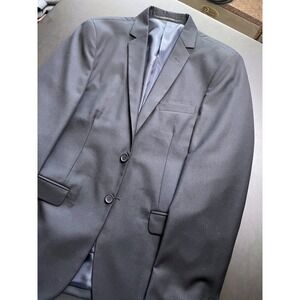 Exibit Blazer Men US 38R Deep Dark Navy Napoli Italy Two Button Blazer